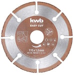 kwb Easy-Cut universel disque à tronçonner en métal dur 115 mm x 1,0 mm, disque flexible pour divers matériaux, alésage 22,23 mm, 115mm