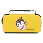 Etui pochette jaune Taperso pour Nintendo Switch Lite avec motif pingouin et plume personnalisable