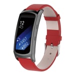 Samsung Gear Fit2 Pro klockarmband av äkta läder - Röd