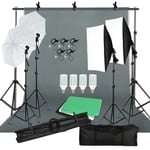 Fotobelysningssats, Softbox-stödram, 3 st Bakgrundstycken, Foto Studio Kit 36