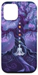 Chakra Méditation Arbre Nature Univers Éléments Coque pour iPhone 12/12 Pro
