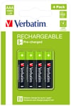 RECHARGEABLE BATTERY AAA 4 PACK/HR03