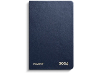 Fickkalender i konstläder blå 7x10,9cm crossf 2024 1620 00