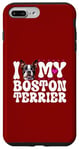 Coque pour iPhone 7 Plus/8 Plus J'aime mon terrier de Boston