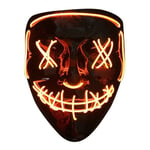 Molyqiu® Halloween Mask LED Light Purge Mask för alla helgons dag Festival Grimase Jul Cosplay Halloween kostym - Röd
