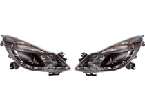 Set strålkastare lamplig for inkl DRL Opel Corsa D 20062010 Svart