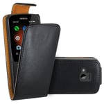WenTian Nokia 220 4G 2019 Edition Case, CaseExpert® Black Premium Leather Flip Book Case Cover For Nokia 220 4G (2019 Edition)