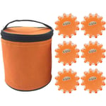 Groofoo - Gyrophare Led Orange Puissant,Lampe Stroboscopique Voiture,Gyrophare Tracteur Agricole,Plat Gyrophare Led à Pile Aimanté Sans Fil