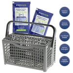 Dishwasher Cutlery Basket Rack Tray for Indesit & 2 FREE Cleaner Descaler Sachet