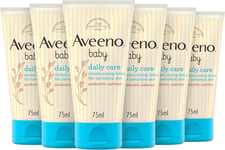 Aveeno Baby, Daily Care Moisturising Lotion, for Sensitive Skin, Unscented, 6 X