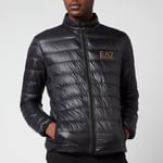 EA7 Men's Core ID Down Light Padded Jacket - Black - S