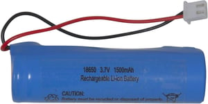 Uppladdningsbart 18650-batteri Li-ion 3,7V 1500mAh 2mm Plug 1-pack