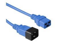 Microconnect - Strömkabel - Iec 60320 C20 Till Iec 60320 C19 - 90 Cm - Blå