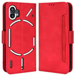 MTP Products Cardholder-serien Nothing Phone (1) Lommebok-deksel - Rød