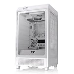 Thermaltake Tower 200 Snow Mini-ITX Computer Case; 2x140mm Pre-Installed White CT140 Fans; Supports GPU Length Up to 380mm; CA-1X9-00S6WN-00; White; 3 Year Warranty