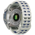 Garmin Fenix 8/E 47mm etc. Tvåfärgat klockarmband i silikon - Grå/Blå
