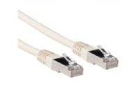 ACT Ivory 15 meter LSZH SFTP CAT6A patch cable with RJ45 connectors