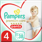 Pampers Premium Care Pants Maxi Size 4 buksebleer til engangsbrug 9-15 kg 38 stk.
