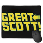 Back to The Future Great Scott, Trucker Cap Customized Designs Non-Slip Rubber Base Gaming Mouse Pads for Mac,22cm×18cm， Pc, Computers. Ideal for Working Or Game