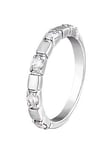 The Love Silver Collection Sterling Silver Five Stone Cubic Zirconia Band Ring