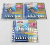 3 x JVC DVD-RW - VD-W 28DU 60 MIN CAMCORDER HANDY CAM – Mini DVD-RW  DISC - NEW