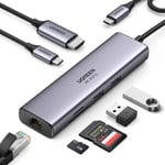 Ugreen 7in1 Multifunktionell USB-C HUB - Grå
