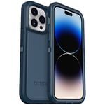 OtterBox Defender Series XT Coque pour iPhone 14 Pro (Uniquement) – Océan Ouvert (Bleu) – sans écran, Robuste, se clipse sur MagSafe avec dragonne