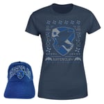 Harry Potter Ravenclaw T-Shirt and Cap Bundle - Navy - Femme - M