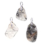 Gemstone Pendant Tourmaline Quartz 3 Stk.