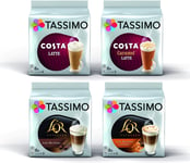 Tassimo Latte Bundle - Costa Latte/Costa Caramel Latte/L'Or Latte Macchiato/Latt