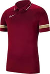 Nike Unisex_Adult Academy 21 Polo Shirt, Team Red/White/Jersey Gold/White, 12-13 Years