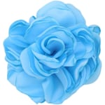 Tyg Stor Rose Flower Brosch Blommor Brosch BLÅ blue