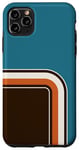 Coque pour iPhone 11 Pro Max Téléphone Kandy Moderne Abstrait Cool Insolite Turquoise BrunCream