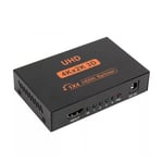 Repeater, UK--4K HD Splitter, 1x4 portar 3D UHD, 1080p, 4K x 2K, HDMI-video, kompatibel switch, 1 in, 4 out, förstärkare
