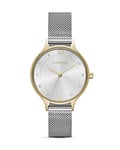 Skagen Watch for Women Anita Lille, Three Hand Movement, 30 mm Gold Stainless Steel Case with a Stainless Steel Mesh Strap, SKW2340