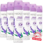6x Yardley ENGLISH LAVENDER Body Spray Fragrance 75ml