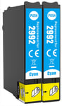 2 Cyan Ink Cartridge, use For Epson XP245 XP247 XP342, XP345 XP442 XP445 NON-OEM