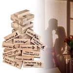 Stacking Block Tower Game Date Toy Adult Couples Jenga Wood Tumbling Tower Game