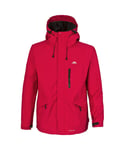 Trespass Mens Corvo Hooded Full Zip Waterproof Jacket/Coat - Red - Size X-Large