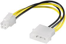 Strömkabel/adapter för pc:ar, 5,25-kontakt till ATX12 P4, 4 stift