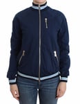 JOHN GALLIANO Jacket Blue Mock Zip Cardigan Sweatshirt Sweater S/US 6