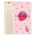 Yoedge Case Compatible for Huawei Mediapad M3 8.4-Cover Silicone Soft Clear with Design Print Cute Pattern Antiurto Shockproof Back Protective Tablet Cases for Huawei Mediapad M3 8.4, Strawberry