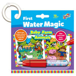 Galt Toys, First Water Magic - Baby Farm Animals, Kids Colouring Book, Ages 18 Months Plus, 7 x 7 inch