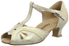 Diamant Chaussures de Danse pour Femme Salon, Gold Gold Magic, 39 1/3 EU