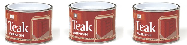 151 Teak Varnish Paint Wood Metal High Floor Gloss Performance 180ml x 3