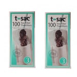 2-pack tepåsar t-sac nr 3, 100 tefilter för tekanna 1 - 1.6 liter