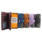 XL Standcase Lyxfodral Sony Xperia 10 III (XQ-BT52) Mörkblå