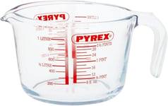 Pyrex Glass Measuring Jug, Transparent, 1 Litre Multicolor 