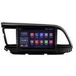 Car Radio Android, 2 Din In-Dash Audio Head Unit 9'' Touchscreen Wifi Car Info Plug And Play Full RCA SWC Support Carautoplay/GPS/DAB+/OBDII for Hyundai Elantra 6 2015-2020,2018~2020,Wifi 1G+16G