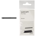 Wacom Pen 4K - digital pen for Wacom Intuos, Black & Pen nibs, black, 5 pack